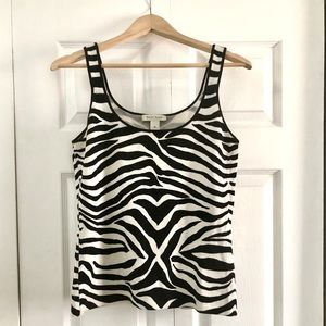 WHBM Zebra Print Tank Top - M